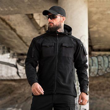 Флісова кофта Combo зі вставками Softshell чорна розмір S buy97132bls-S фото