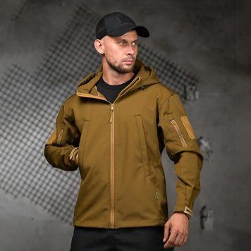 Куртка 7.62 Tactical Darmamu Softshell з велкро на рукавах койот розмір S buy97222bls-S фото