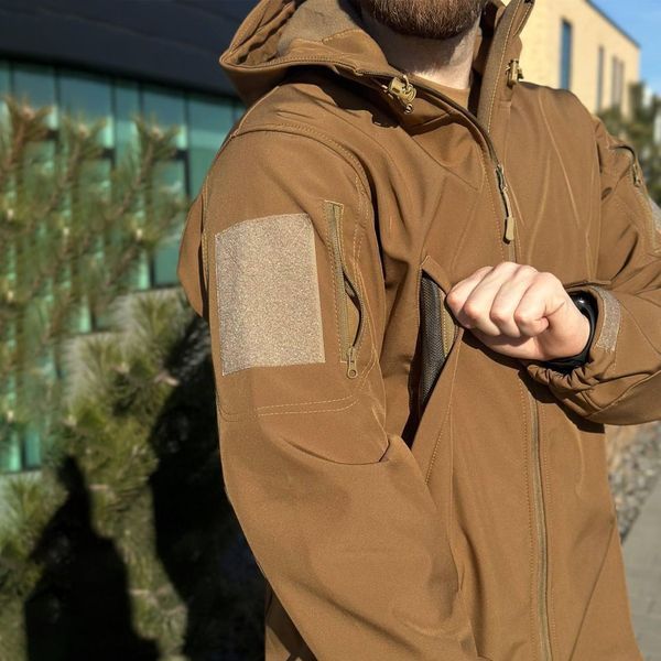 Костюм R-Military Softshell&nbsp;Куртка з капюшоном + Штани койот розмір S тмс02597bls-S фото