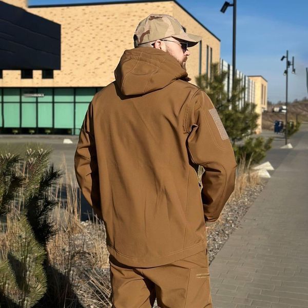 Костюм R-Military Softshell&nbsp;Куртка з капюшоном + Штани койот розмір S тмс02597bls-S фото