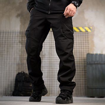 Тактичні штани KMS Kord Police Softshell на флісі чорні розмір S 50822bls-S фото