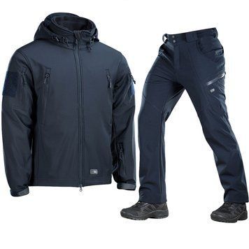 Костюм M-Tac SoftShell Куртка з підстібкою та Штани Dark Navy Blue розмір S 50412bls-S фото