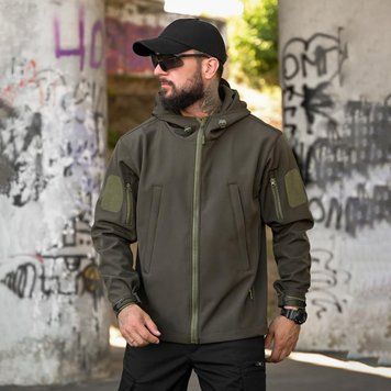 Куртка 7.62 Tactical Darmamu Softshell з велкро на рукавах олива розмір S buy97134bls-S фото