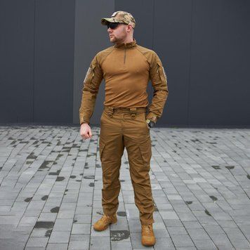 Костюм R-Military Kayman Убакс з довгим рукавом + Штани з манжетами на липучках койот розмір S bkr636312bls-S фото