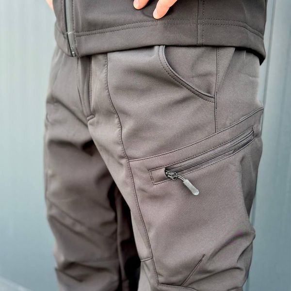 Штани R-Military Softshell на флісі чорні розмір S for00624bls-S фото