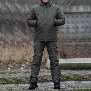 Зимова форма R-Military Nord Storm Куртка з капюшоном + Штани з підтяжками олива розмір S for02236bls-S фото