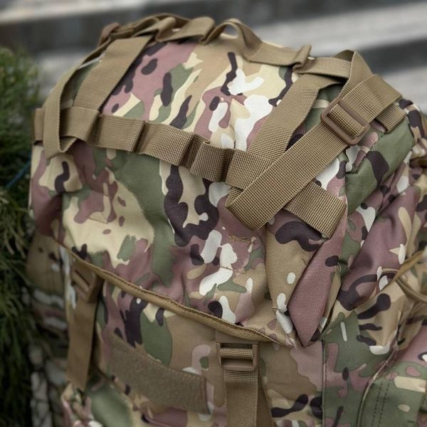 Тактичний рюкзак 120 л з алюмінієвим каркасом мультикам 98х37х33 см for00268bls фото
