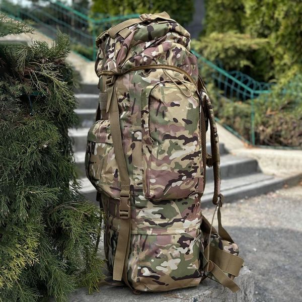 Тактичний рюкзак 120 л з алюмінієвим каркасом мультикам 98х37х33 см for00268bls фото