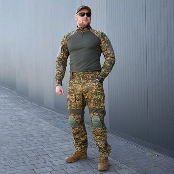 Костюм R-Military Тайфун Убакс з липучками під шеврони + Штани з наколінниками хижак розмір S bkr636317bls-S фото
