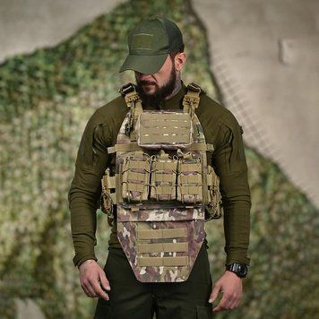 Плитоноска 7.62 Tactical з підсумками і системою кріплення Molle мультикам розмір універсальний buy95814bls фото