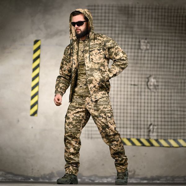 Костюм 3в1 Defender Куртка з капюшоном та Штани + Футболка піксель розмір S buy85535bls-S фото