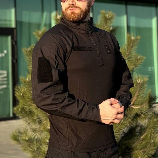 Убакс R-Military Soldier з кишенями під налокітники та липучками під шеврони чорний розмір XS for00726bls-XS фото