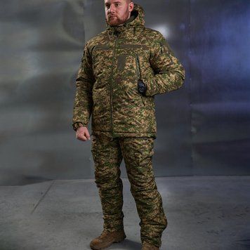 Зимова форма R-Military Nord Storm Taifun Куртка з капюшоном + Штани з підтяжками хижак розмір S bkr558078Sbls-S фото