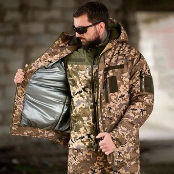 Тактична Куртка Restart SoftShell з підкладкою Omni-Heat піксель розмір S buy94565bls-S фото