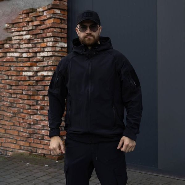 Тактичний костюм R-Military Neylon-Balance Куртка з капюшоном + Штани чорний розмір XL for04700bls-XL фото