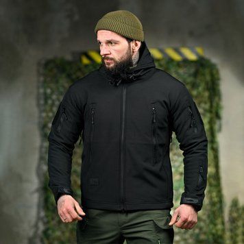 Тактична куртка Silver Knight Windstoper Softshell з вентиляційними блискавками чорна розмір S 19483bls-S фото