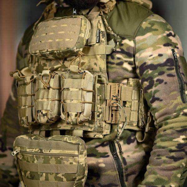 Плитоноска Single Sword Cordura у зборі з підсумками піксель One Size buy95196bls фото