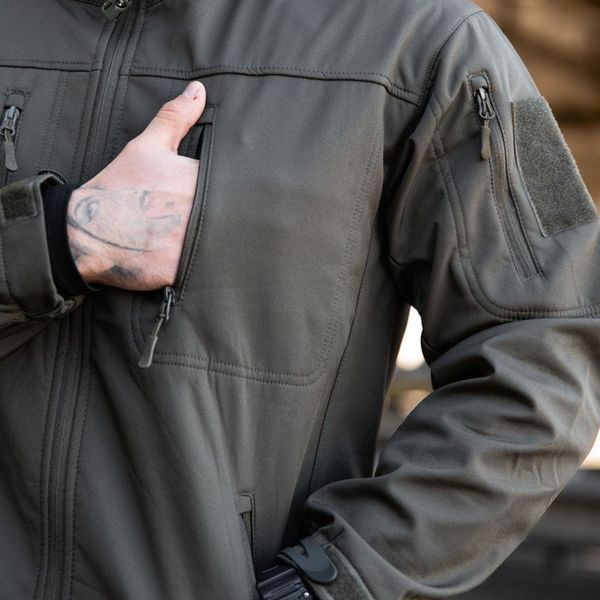 Куртка з капюшоном Maximus Softshell з велкро під шеврони олива розмір M buy93626bls-M фото