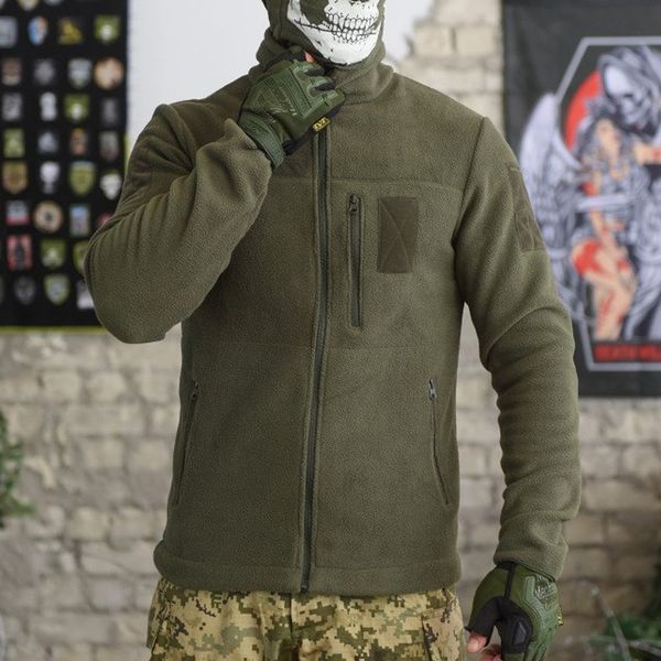 Флісова кофта KMS з велкро під шеврони олива розмір S 19443bls-S фото
