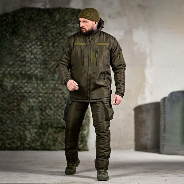 Тактична форма Northern Куртка з капюшоном + Штани з підтяжками олива розмір M buy94834bls-M фото